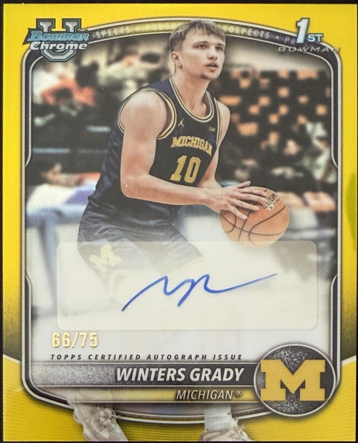Winters Grady [Yellow Refractor] #CPA-WG