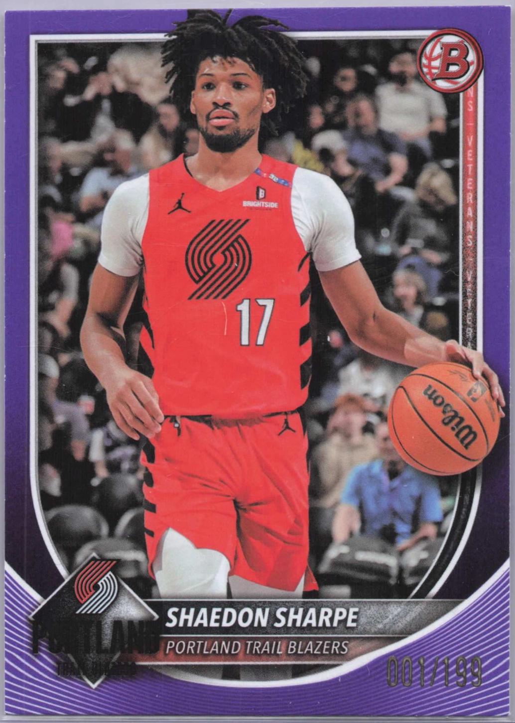 Shaedon Sharpe [Purple Pattern Border] #110