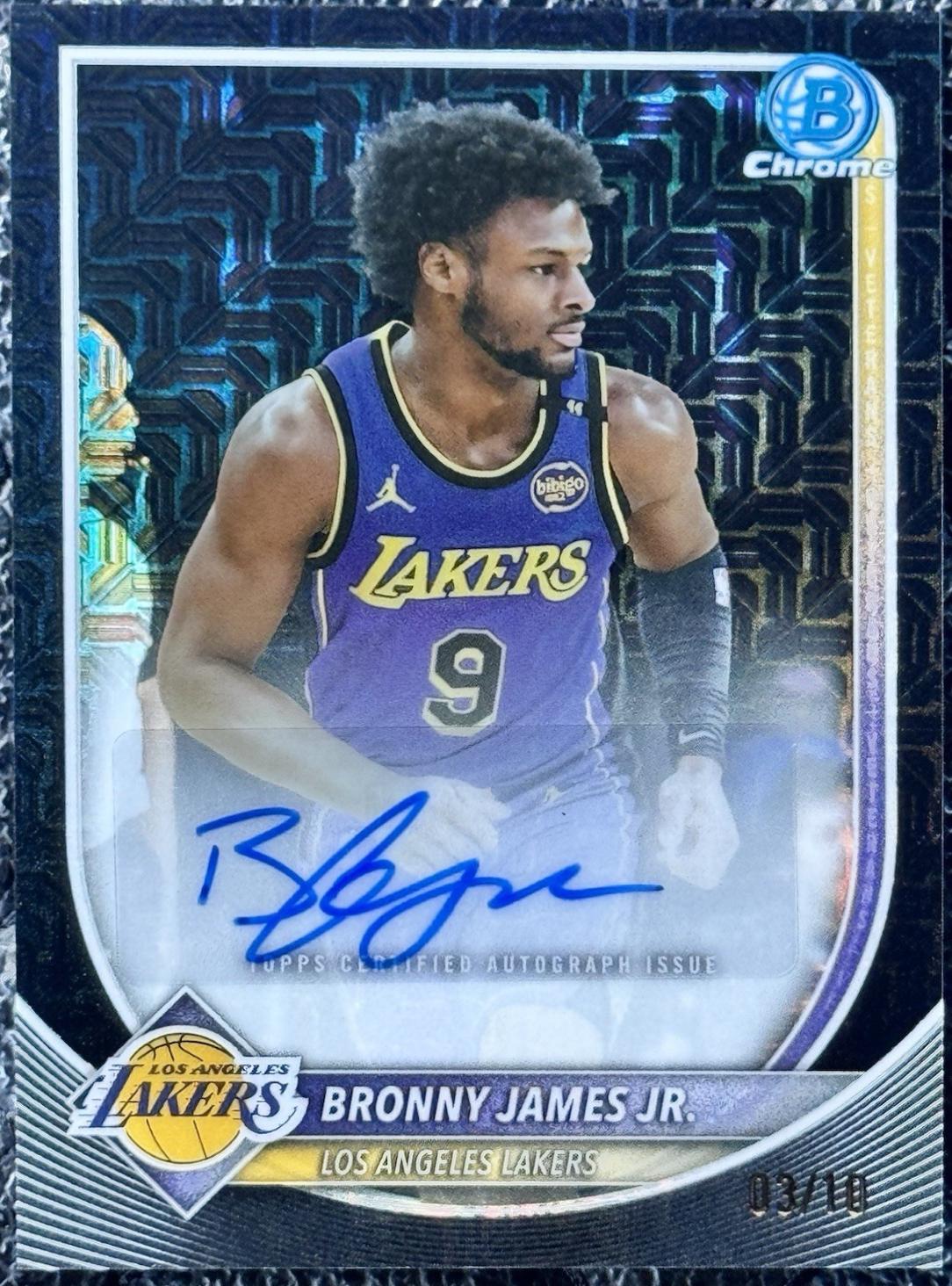 Bronny James Jr. [Black Refractor] #BCA-BR