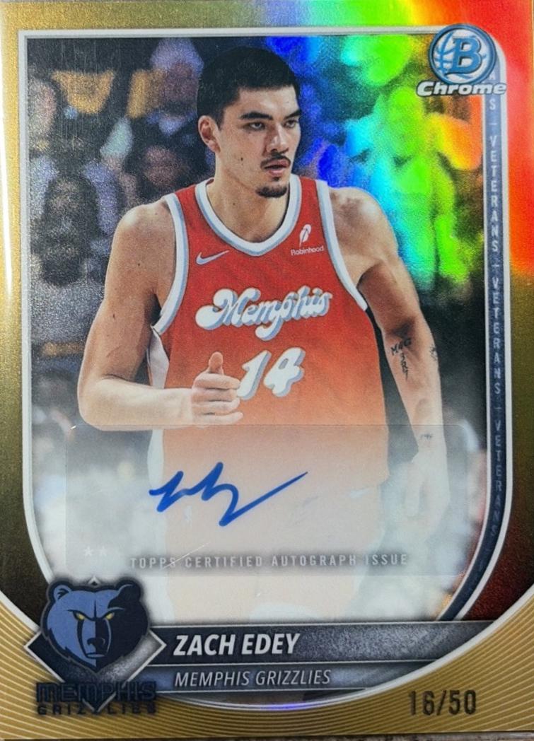 Zach Edey [Gold Refractor] #BCA-ZE