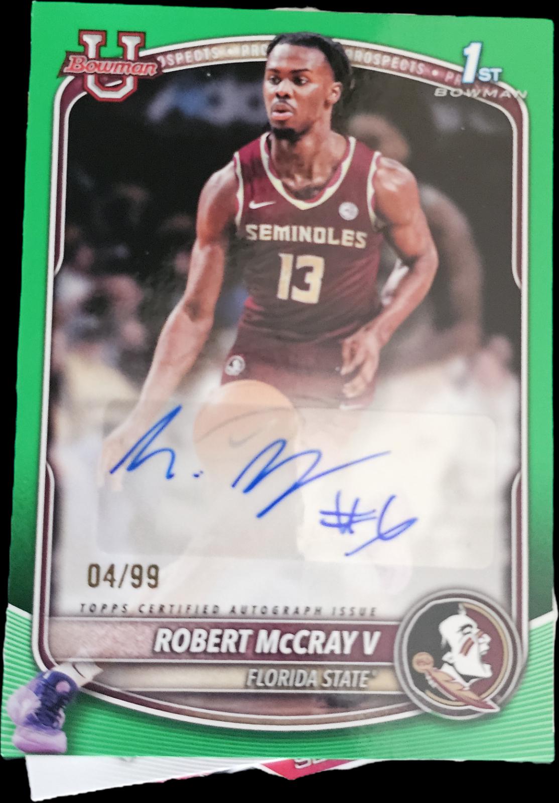 Robert McCray V [Green Border] #PA-TJ