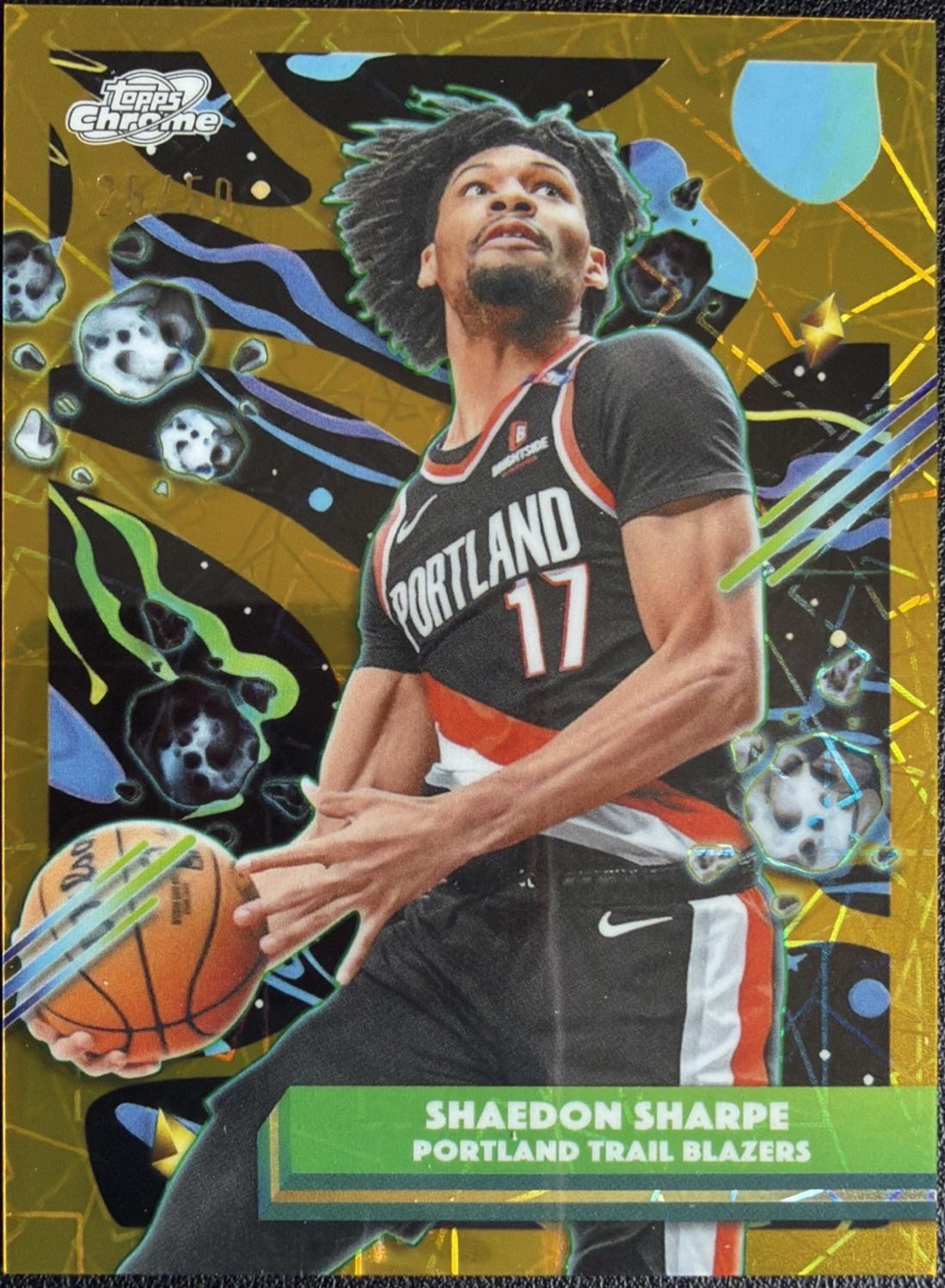 Shaedon Sharpe [Gold Interstellar Refractor] #168