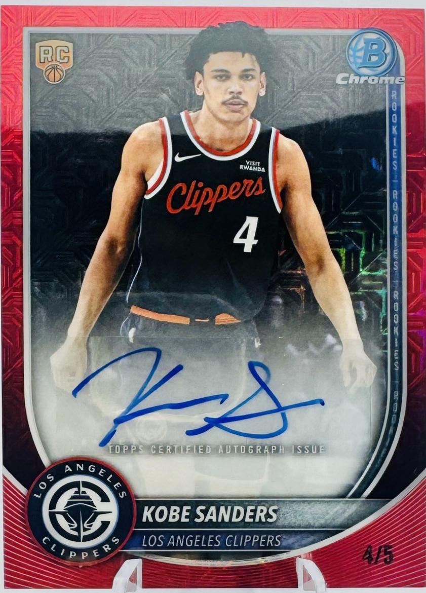 Kobe Sanders [Red Refractor] #BCA-KS