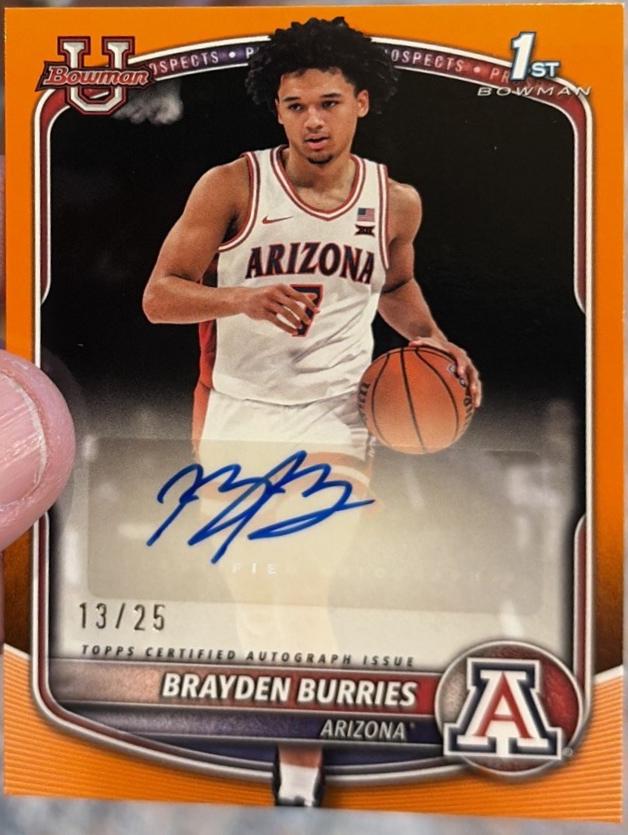 Brayden Burries [Orange Border] #PA-BB