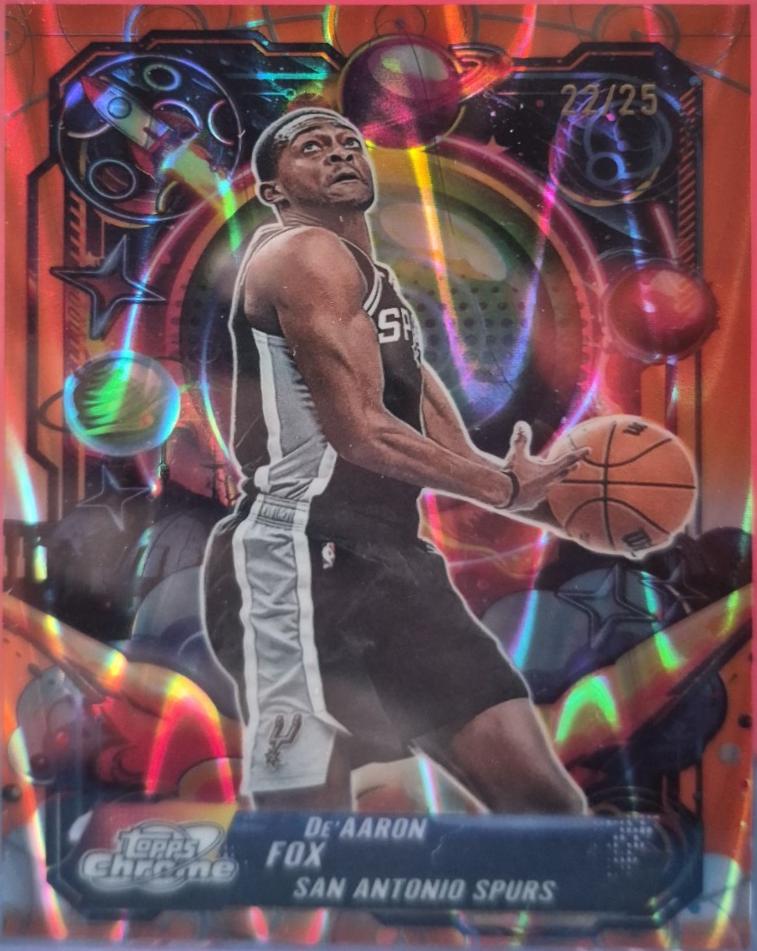 De'Aaron Fox [Orange Galactic Refractor] #PRP-7
