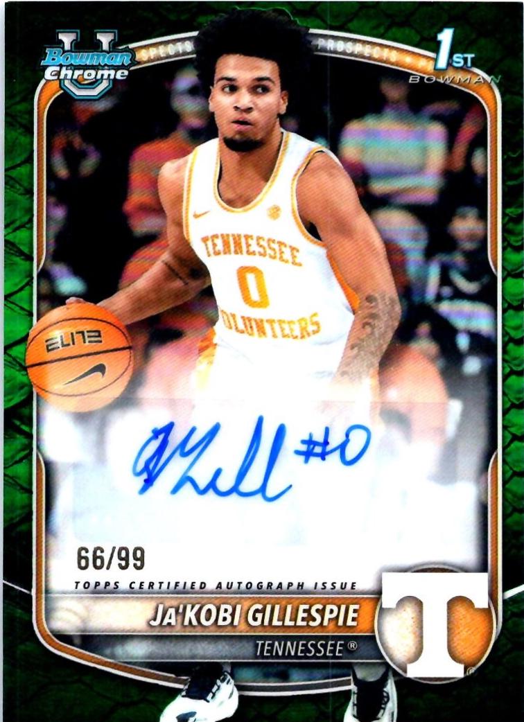 Ja'Kobi Gillespie [Reptilian Green Refractor] #CPA-JI