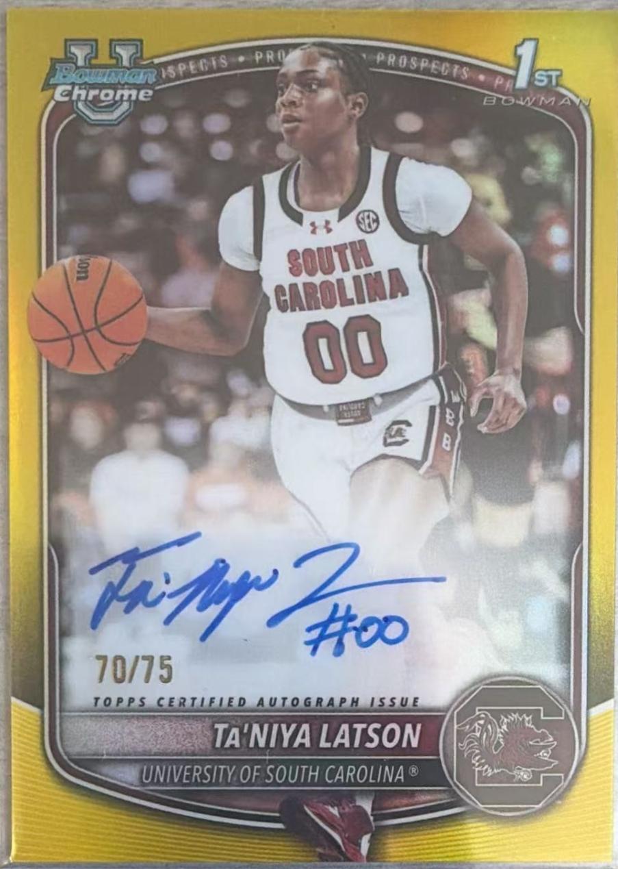Ta'Niya Latson [Yellow Refractor] #CPA-TL