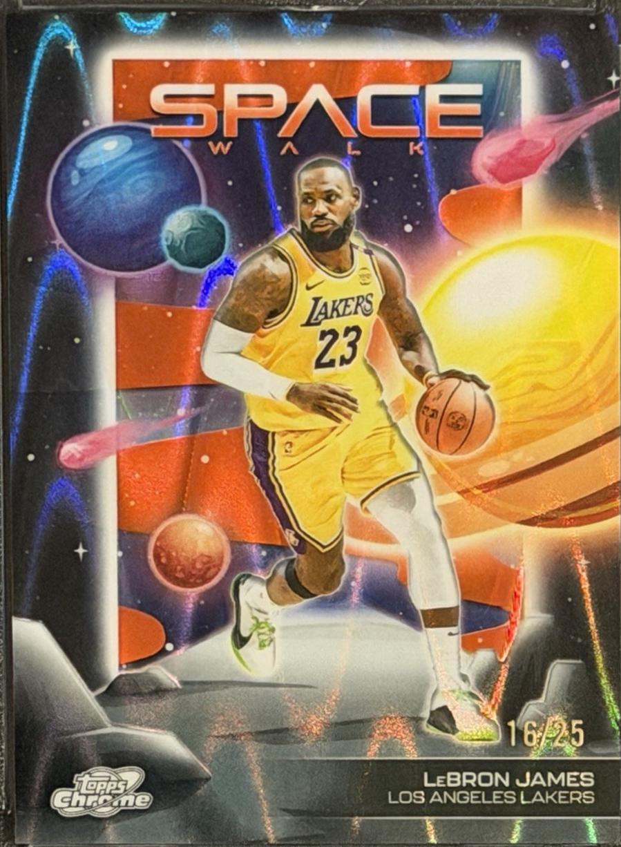 LeBron James [Orange Galactic Refractor] #SW-1