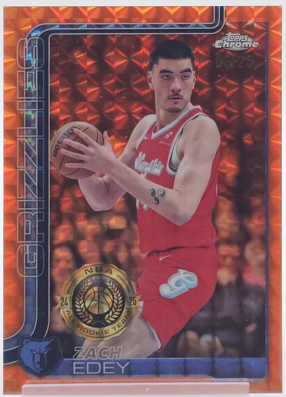 Zach Edey [Orange Geometric Refractor] #128