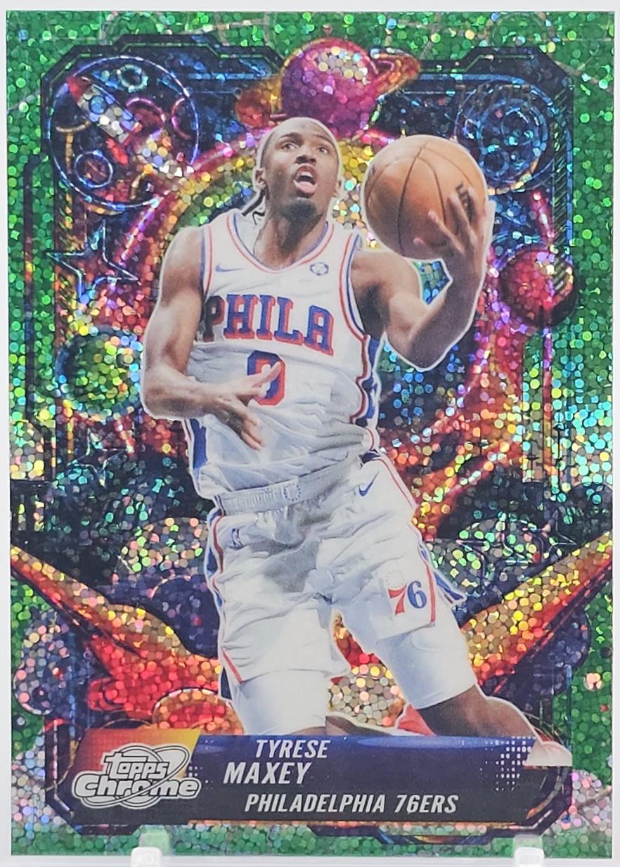 Tyrese Maxey [Green Space Dust Refractor] #PRP-9