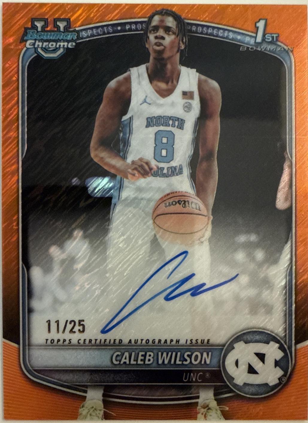 Caleb Wilson [Orange Shimmer Refractor] #CPA-CL