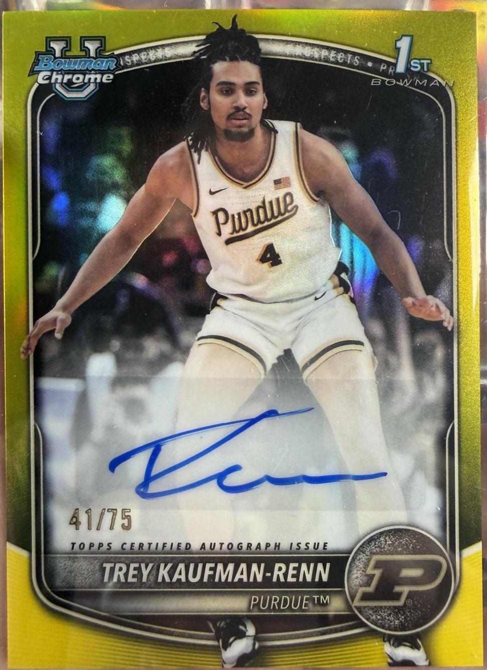 Trey Kaufman-Renn [Yellow Refractor] #CPA-TK