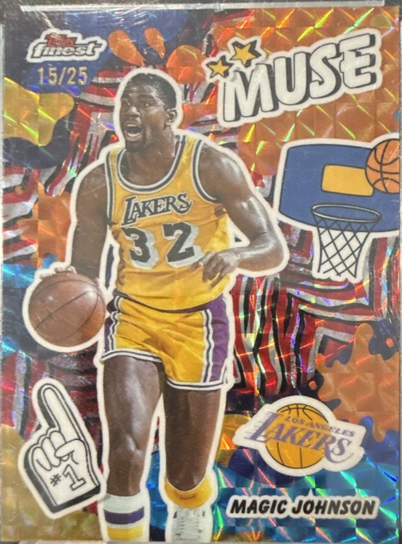Magic Johnson [Red Black Geometric Refractor] #M-3