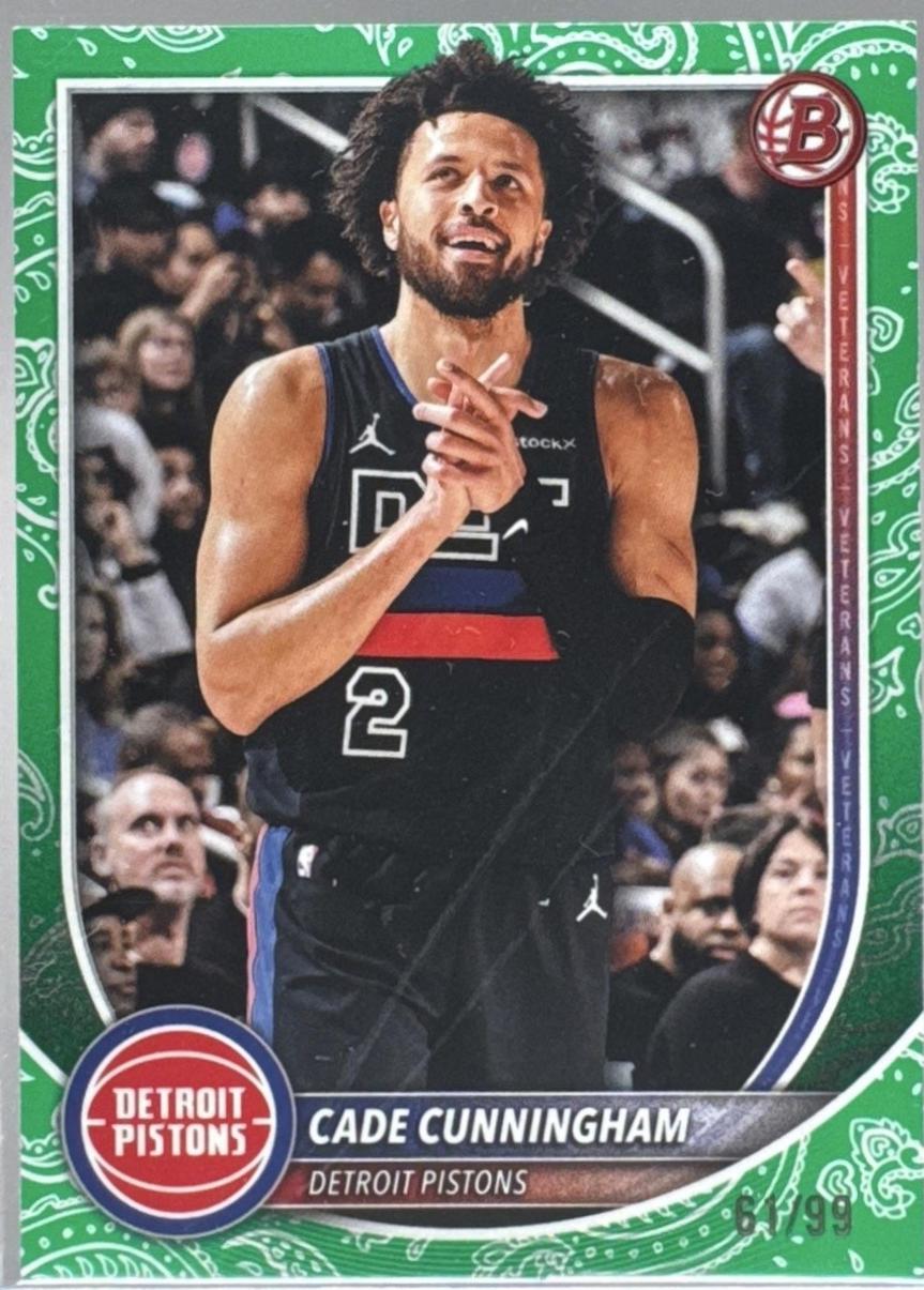 Cade Cunningham [Green Pattern Border] #74