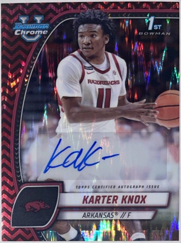 Karter Knox [Black Red Refractor Autograph] #41