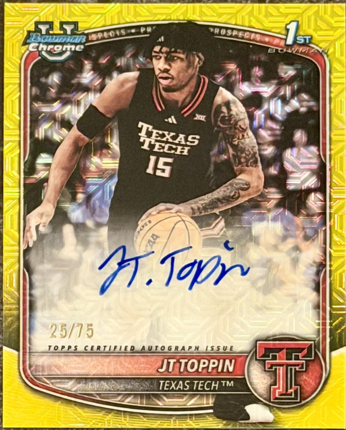JT Toppin [Yellow Refractor] #BCP-93
