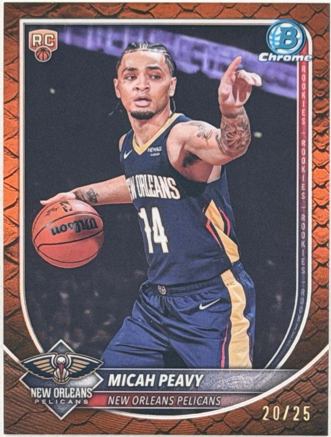 Micah Peavy [Reptilian Orange Refractor] #BCV-41