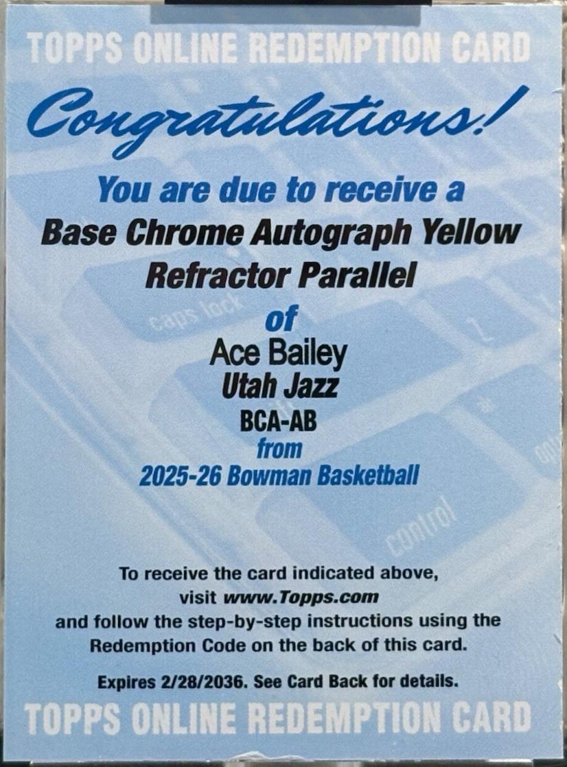 Ace Bailey [Yellow Refractor] #BCA-AB