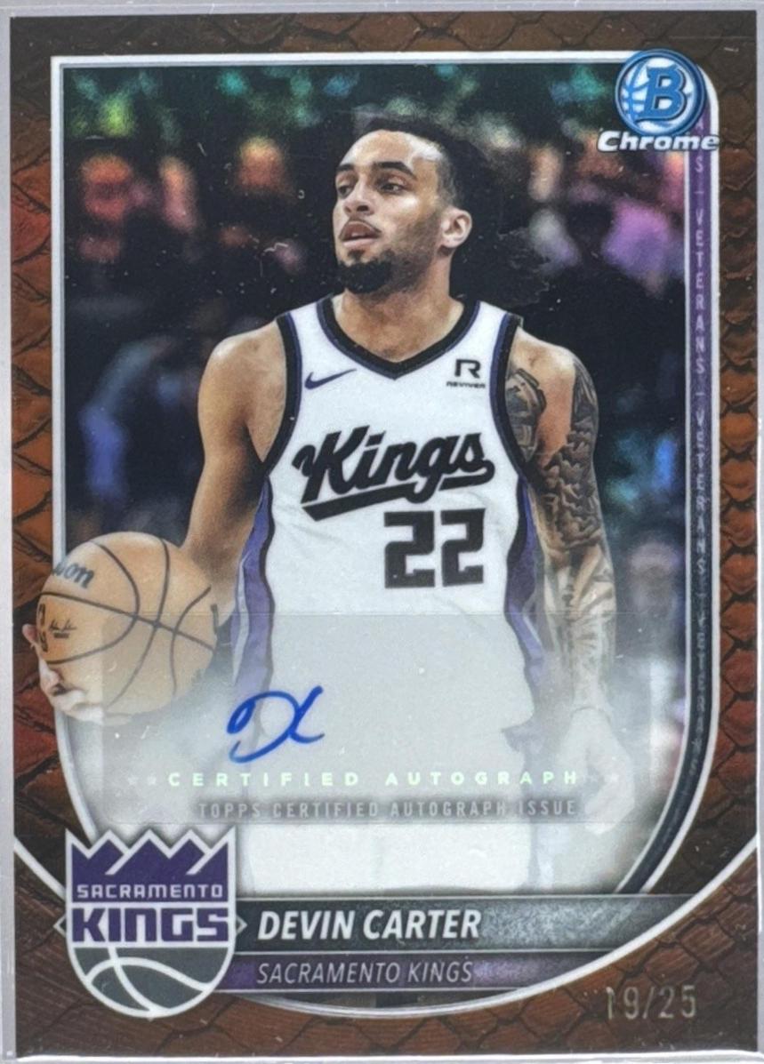 Devin Carter [Reptilian Orange Refractor] #BCA-DC