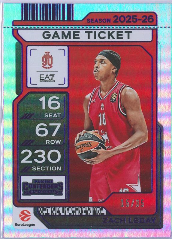 Zach LeDay [Game Ticket Blue] #14