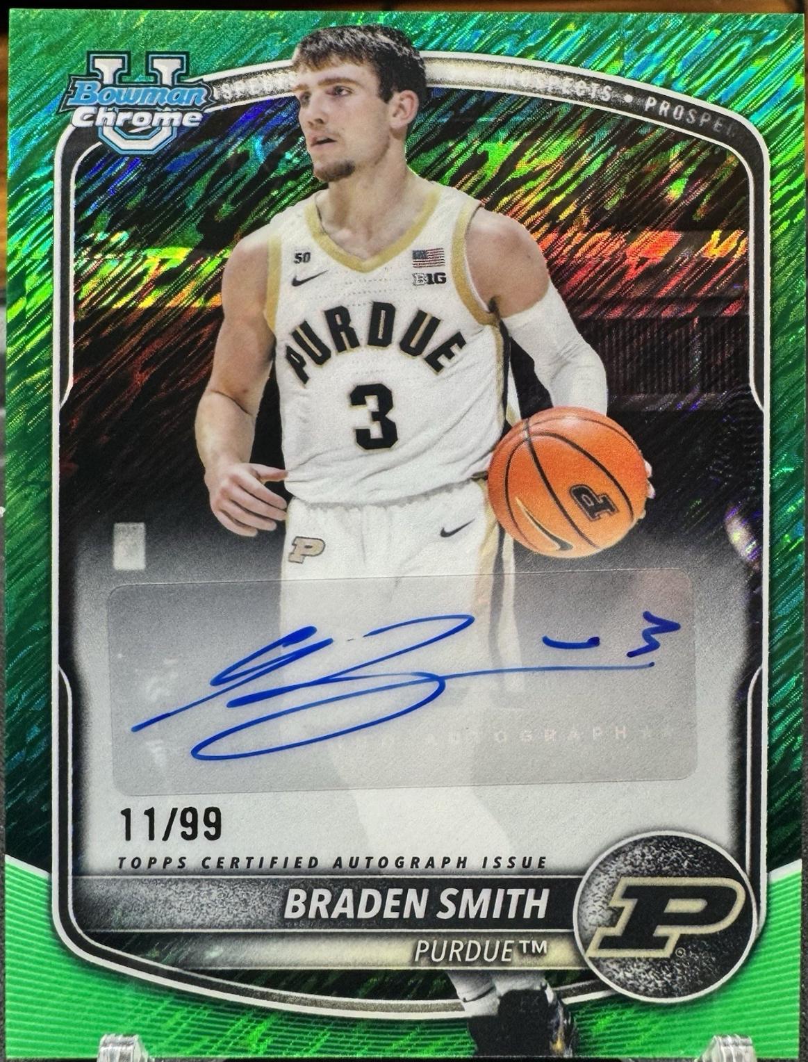 Braden Smith [Green Shimmer Refractor] #CPA-BM