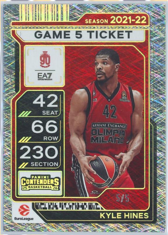 Kyle Hines [Game Ticket Green Cracked Ice] #71