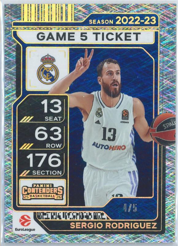Sergio Rodriguez [Game Ticket Green Cracked Ice] #78