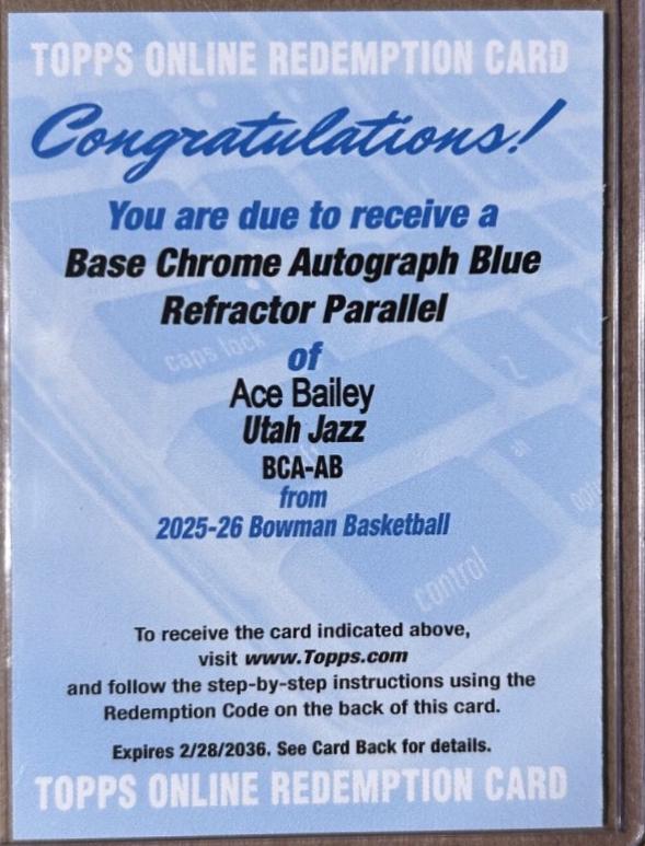 Ace Bailey [Blue Refractor] #BCA-AB