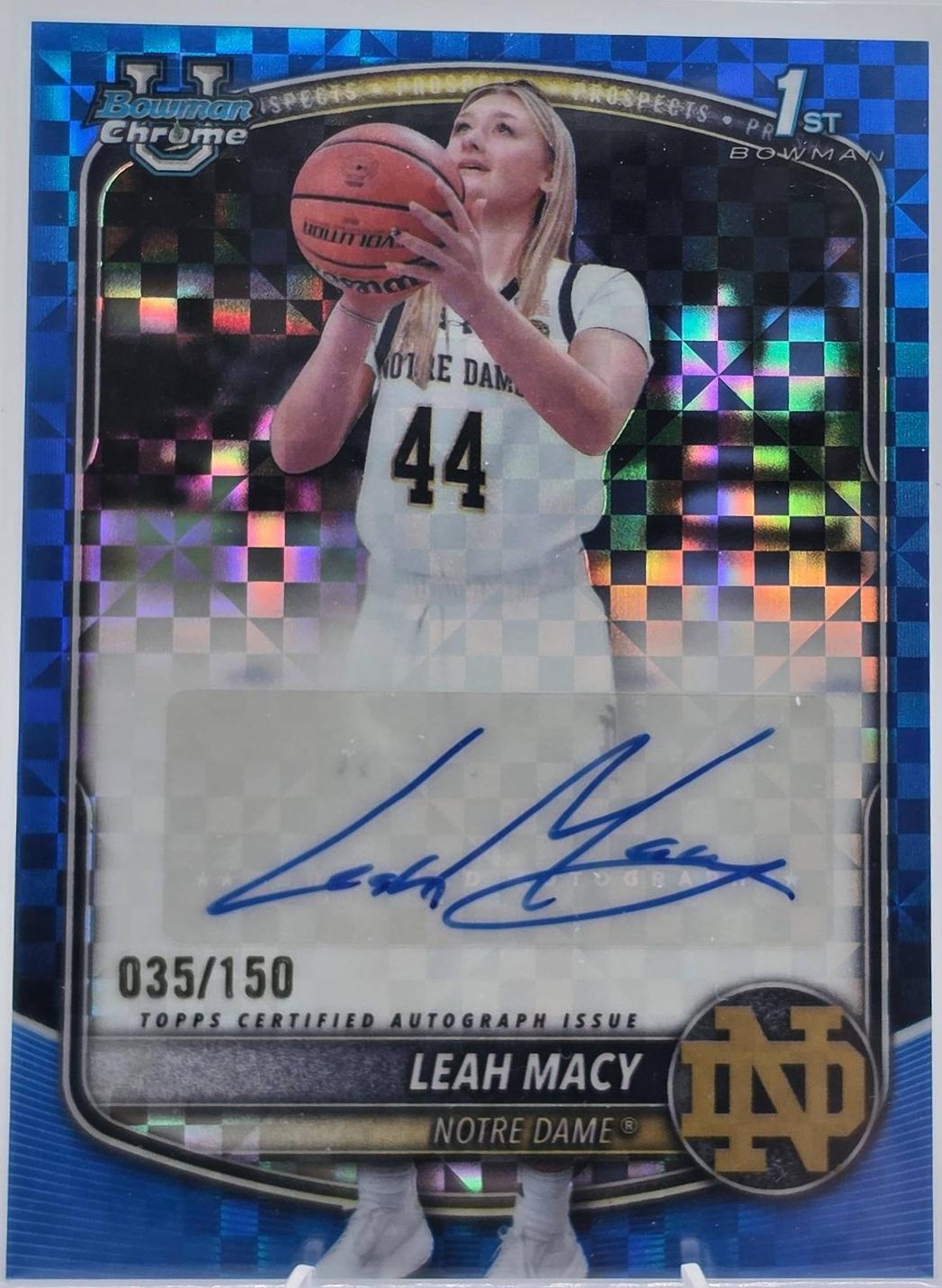 Leah Macy [Blue X-Fractor] #CPA-LM