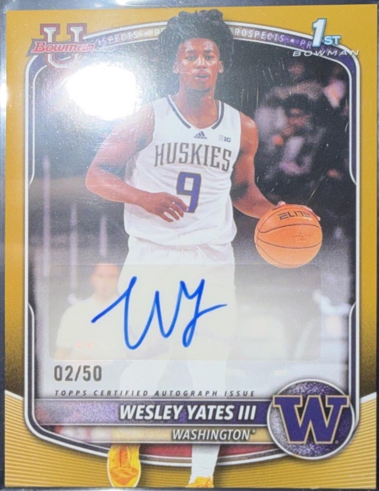 Wesley Yates III [Gold Border] #PA-WY