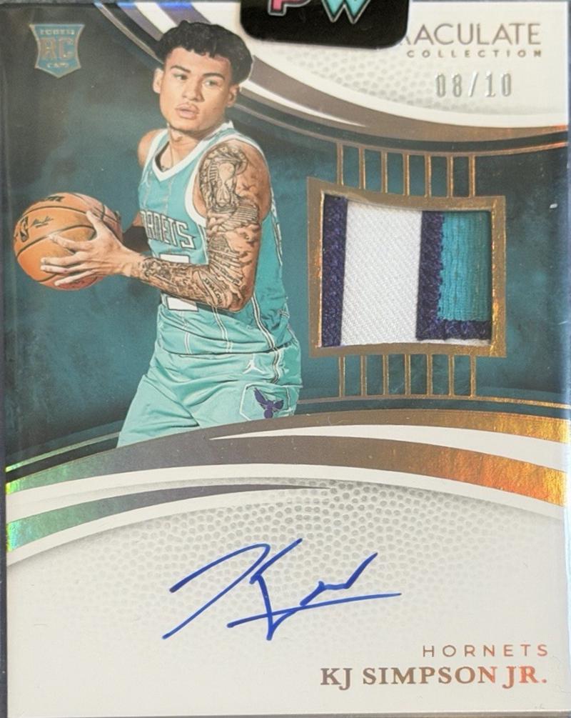 KJ Simpson Jr. [Gold Rookie Patch Autograph] #129