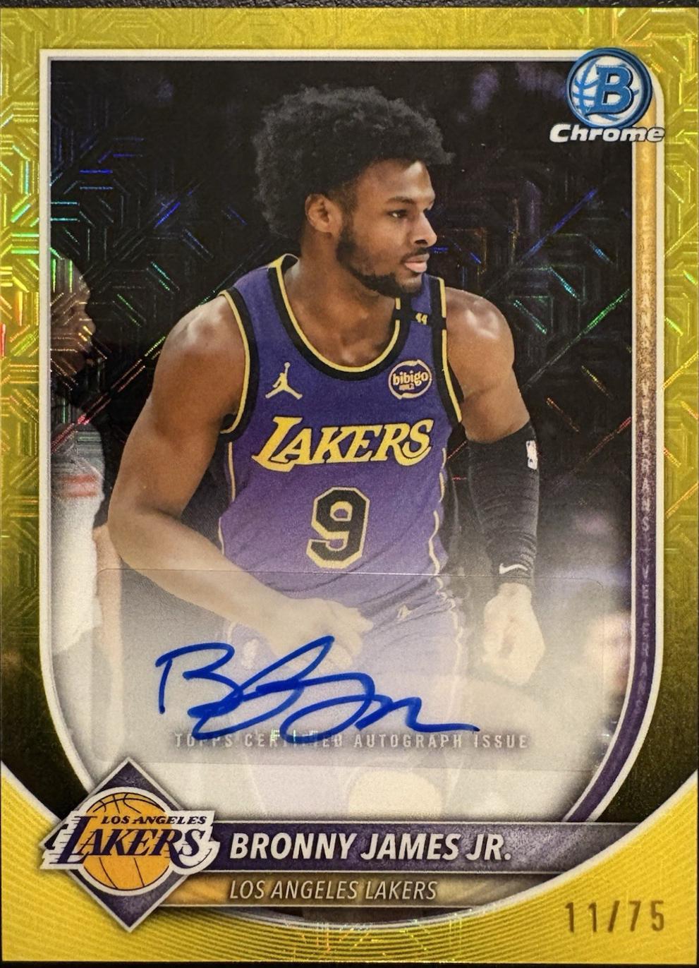 Bronny James Jr. [Yellow Refractor] #BCA-BR