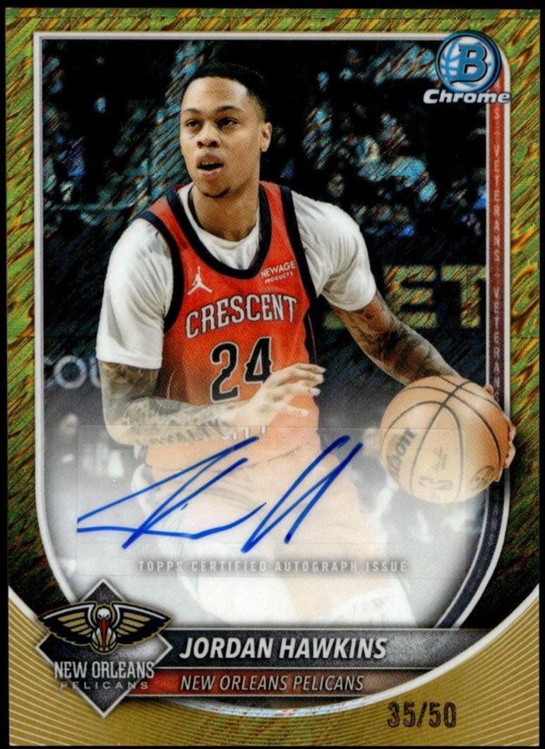 Jordan Hawkins [Gold Shimmer Refractor] #BCA-JA