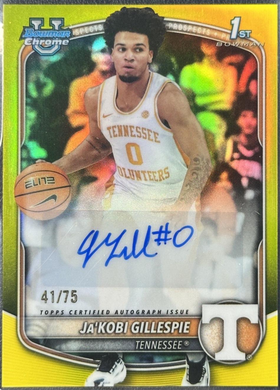 Ja'Kobi Gillespie [Yellow Refractor] #CPA-JI