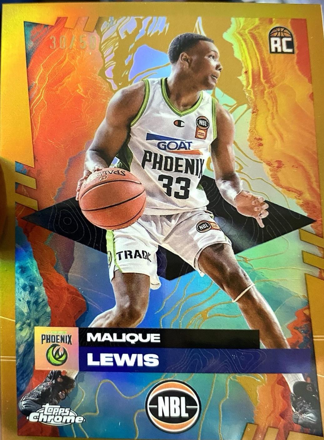 Malique Lewis [Gold Refractor] #71