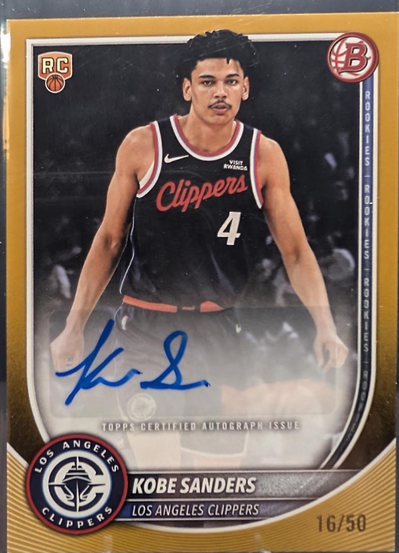 Kobe Sanders [Gold Border] #RVA-KS