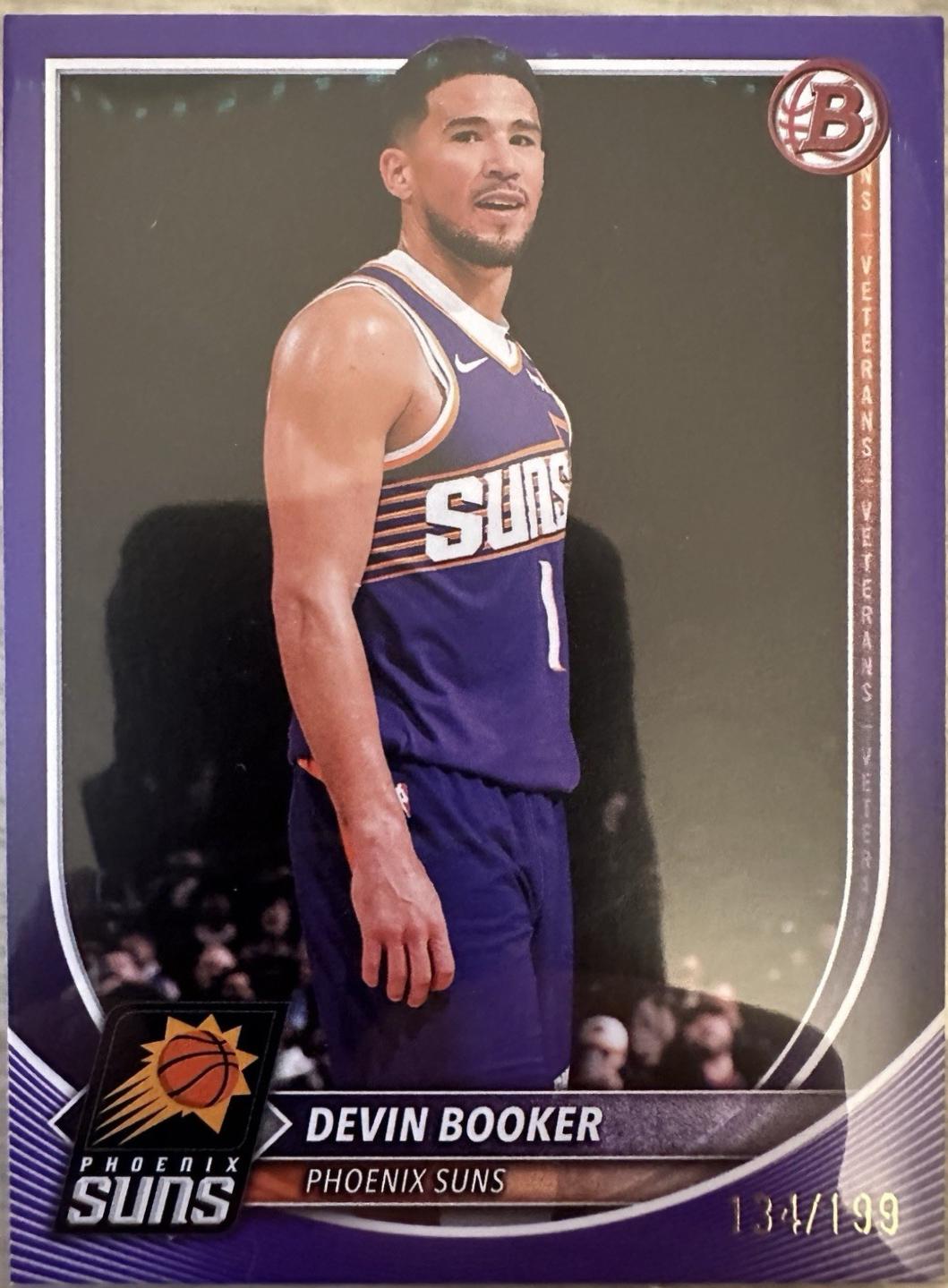 Devin Booker [Purple Pattern Border] #124
