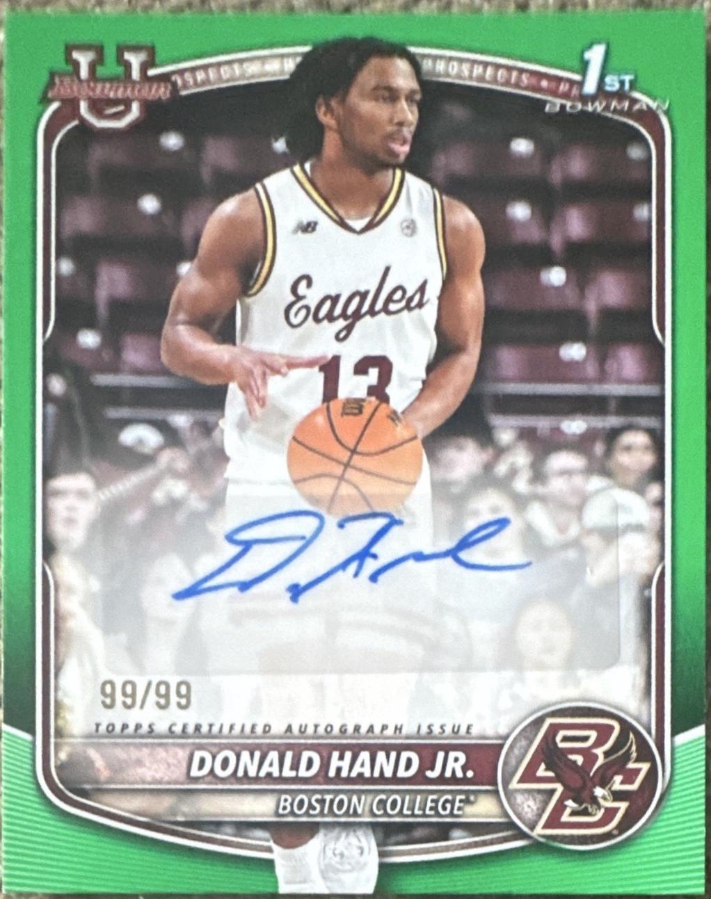 Donald Hand Jr. [Green Border] #PA-DHJ
