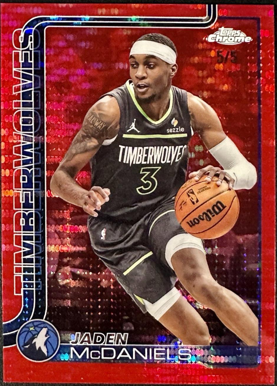 Jaden McDaniels [Pulsar Red Refractor] #176