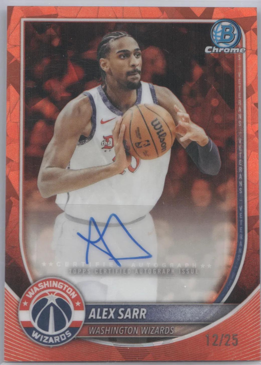 Alex Sarr [Orange Refractor] #BCA-AS