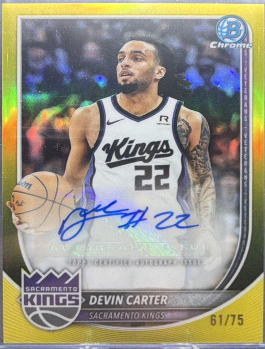 Devin Carter [Yellow Refractor] #BCA-DC