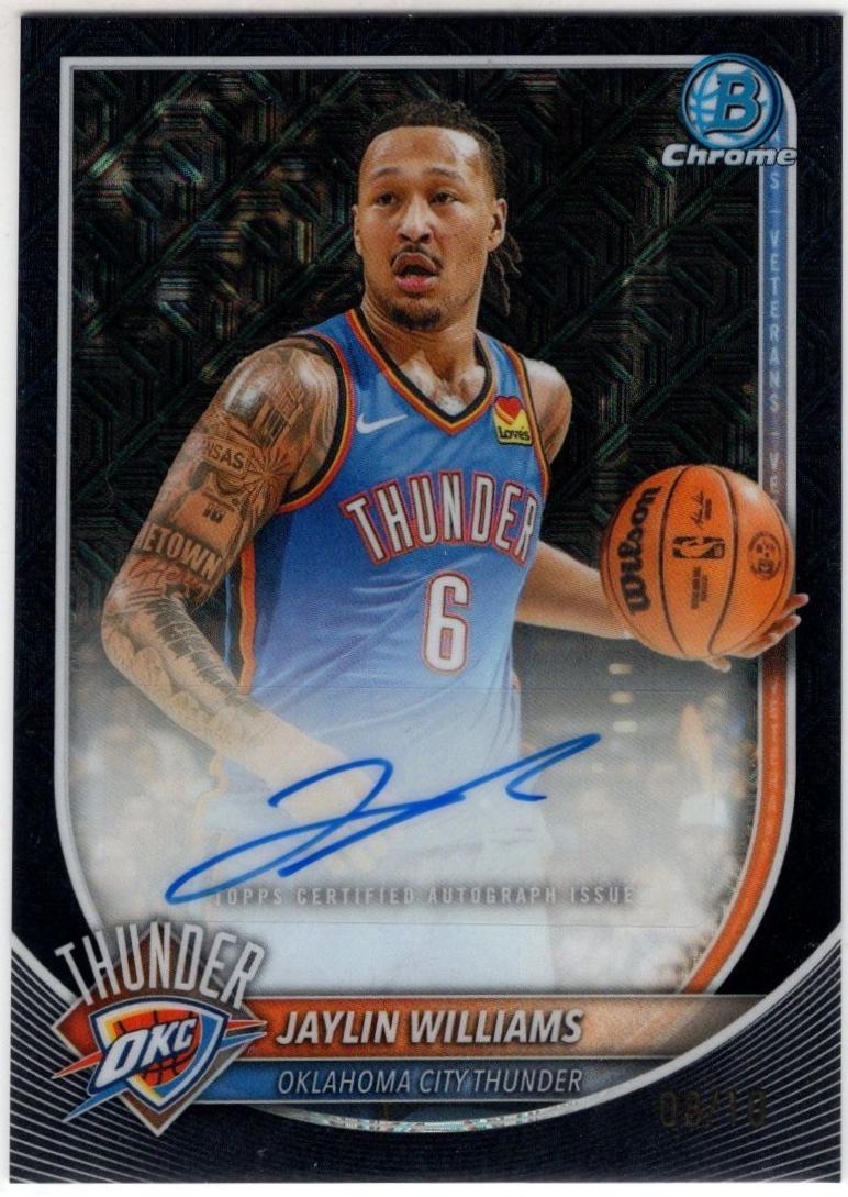 Jaylin Williams [Black Refractor] #BCA-JI
