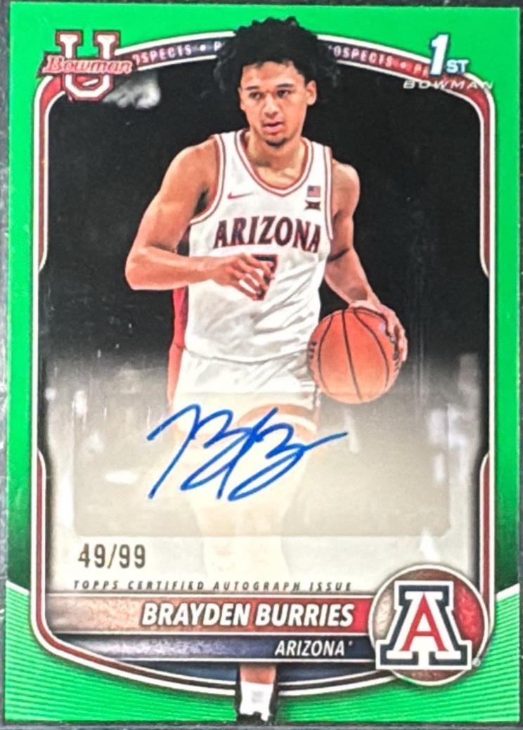 Brayden Burries [Green Border] #PA-BB
