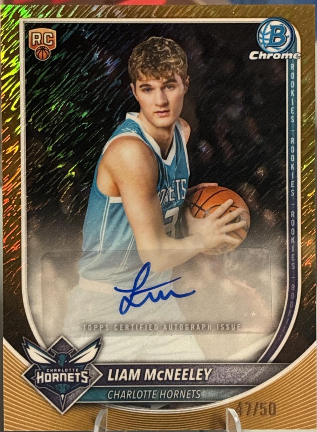 Liam McNeeley [Gold Shimmer Refractor] #BCA-LM