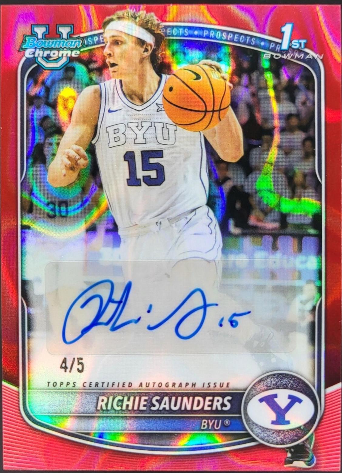 Richie Saunders [Red Lava Refractor] #CPA-RS