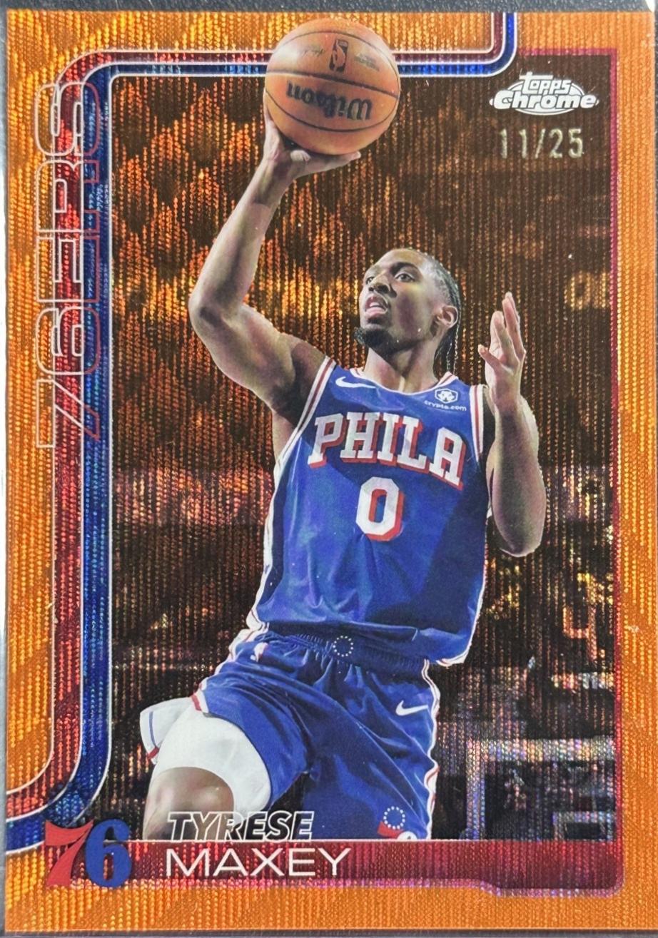 Tyrese Maxey [Orange Wave Refractor] #185