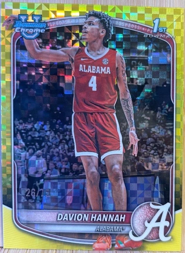 Davion Hannah [Yellow X-Fractor] #BCP-46