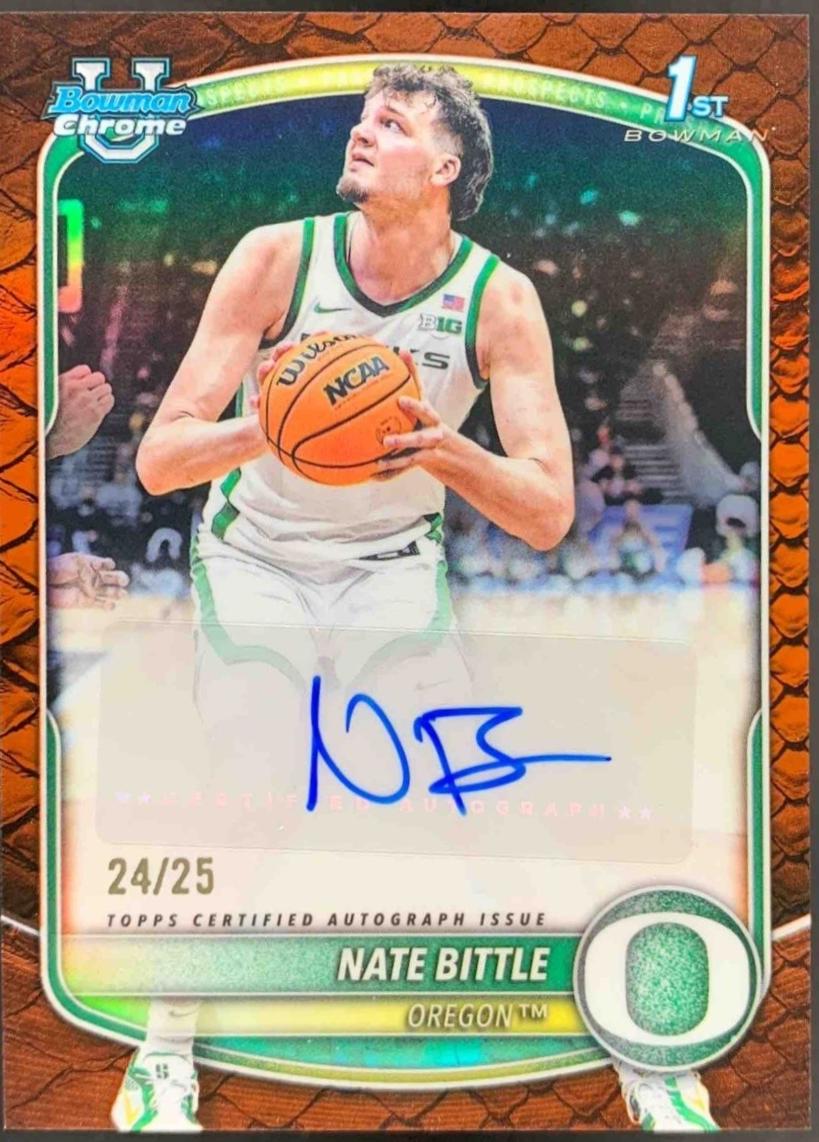 Nate Bittle [Reptilian Orange Refractor] #CPA-NI