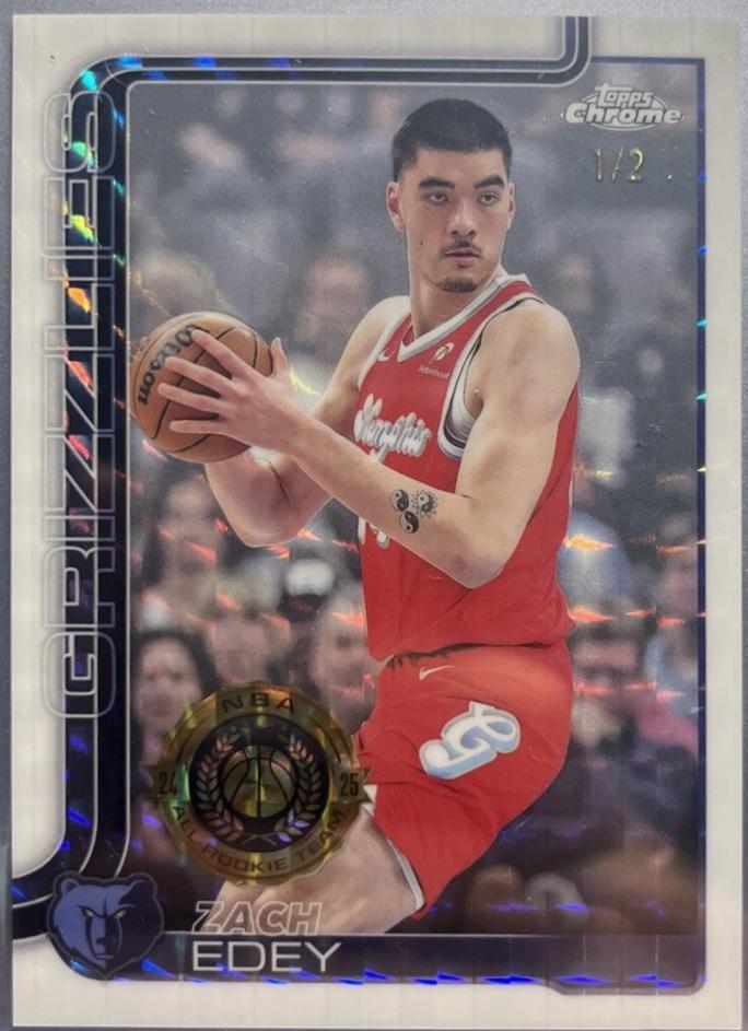 Zach Edey [White Geometric Refractor] #128