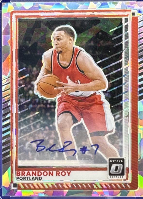 Brandon Roy [Cracked Ice Holo Optic Autograph] #82